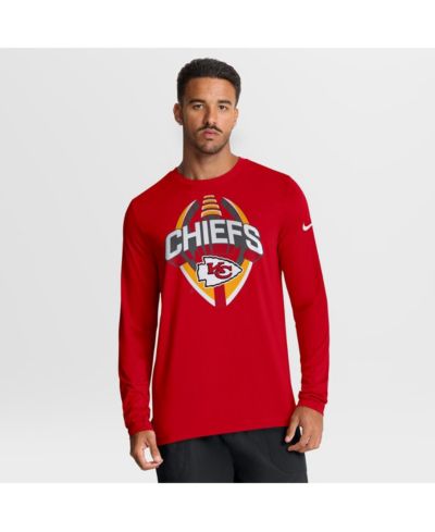 Nike Men's Red Kansas City Chiefs Primetime Legend Icon Performance Long Sleeve T-Shirt