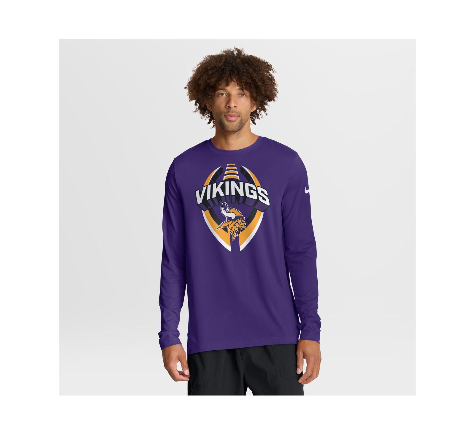 Nike Men's Purple Minnesota Vikings Primetime Legend Icon Performance Long Sleeve T-Shirt