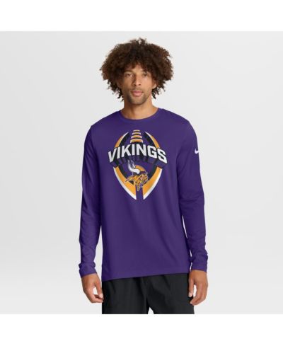 Мужская футболка Nike Purple Minnesota Vikings Primetime Legend Icon Performance Long Sleeve
