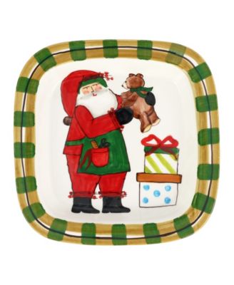 Квадратное блюдо VIETRI Old St. Nick Small Rimmed Square Platter
