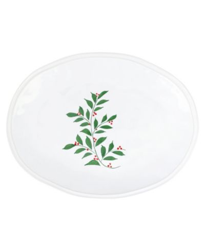 VIETRI Aria Holiday Oval Platter
