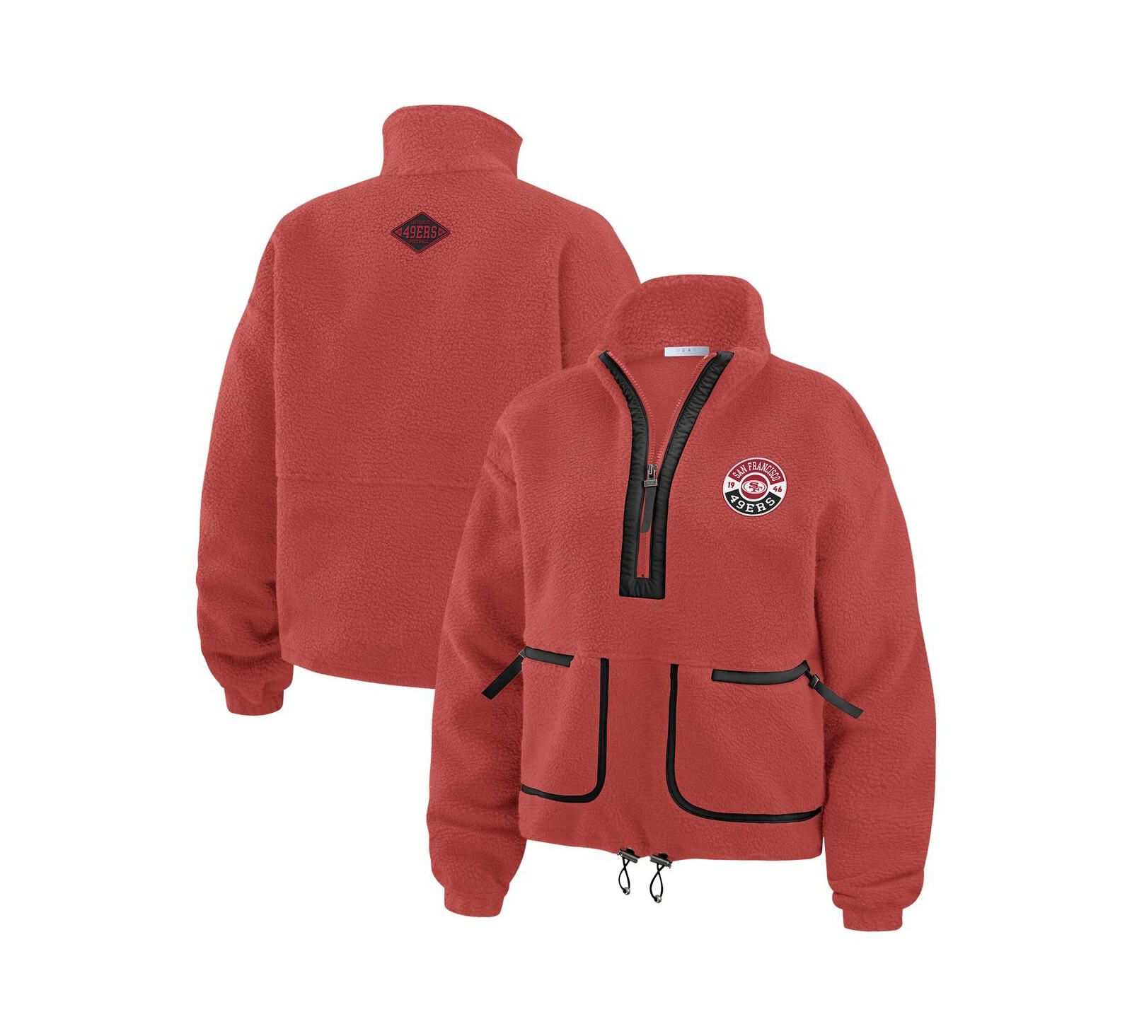 WEAR by Erin Andrews Женский Полярный Флис Полуziп Jacket, Scarlet San Francisco 49ers