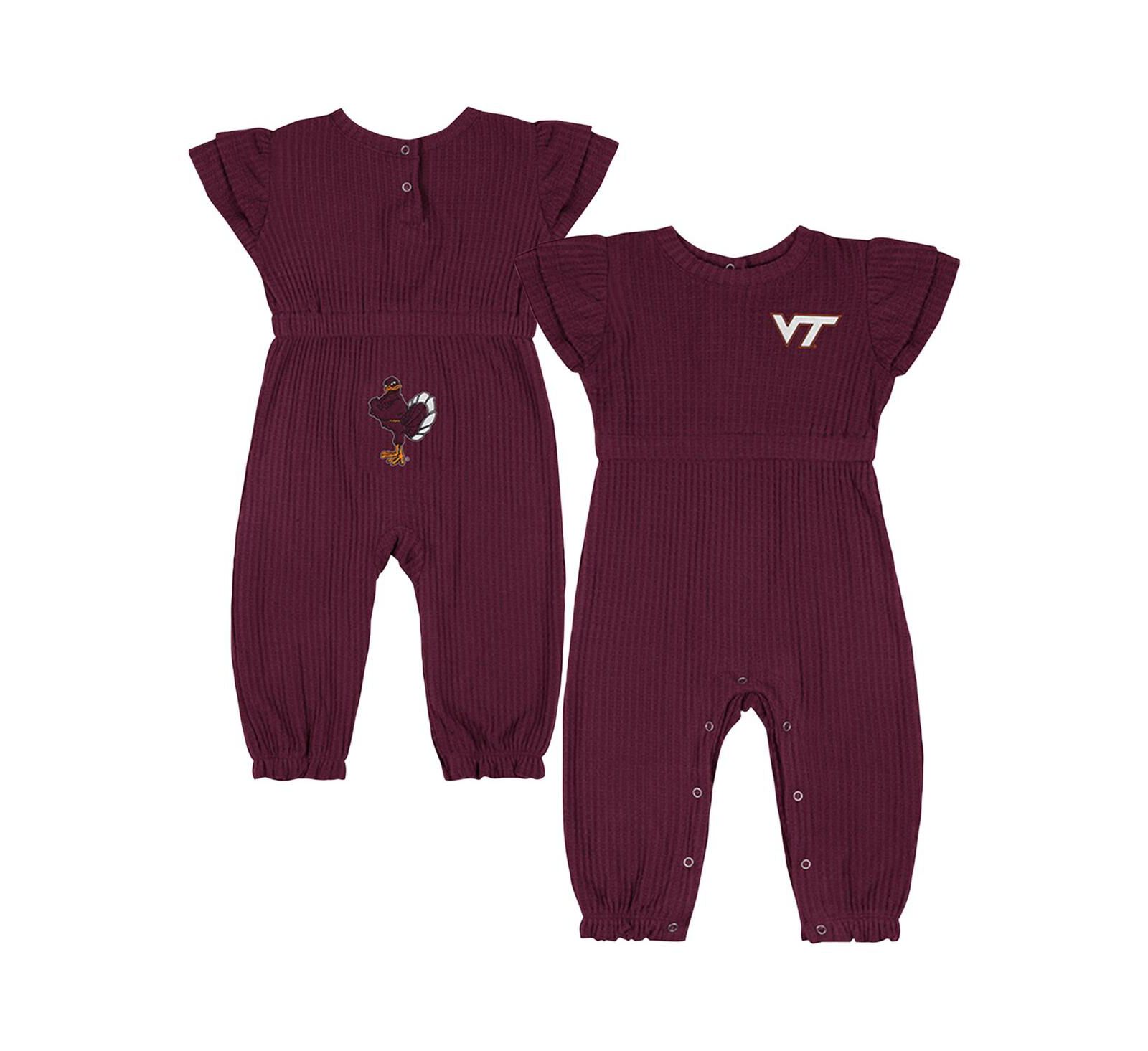 Colosseum Детский комбинезон Virginia Tech Hokies, бордовый, вязка waffle knit