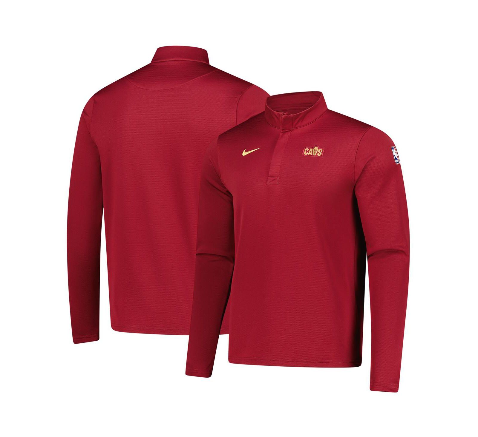 Мужской свитшот Nike Cleveland Cavaliers 2025/26 Authentic Coaches Quarter-Zip Dri-Fit, цвет Wine