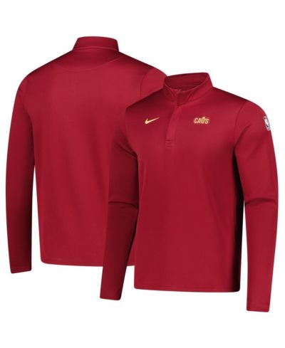 Мужской свитшот Nike Cleveland Cavaliers 2025/26 Authentic Coaches Quarter-Zip Dri-Fit, цвет Wine