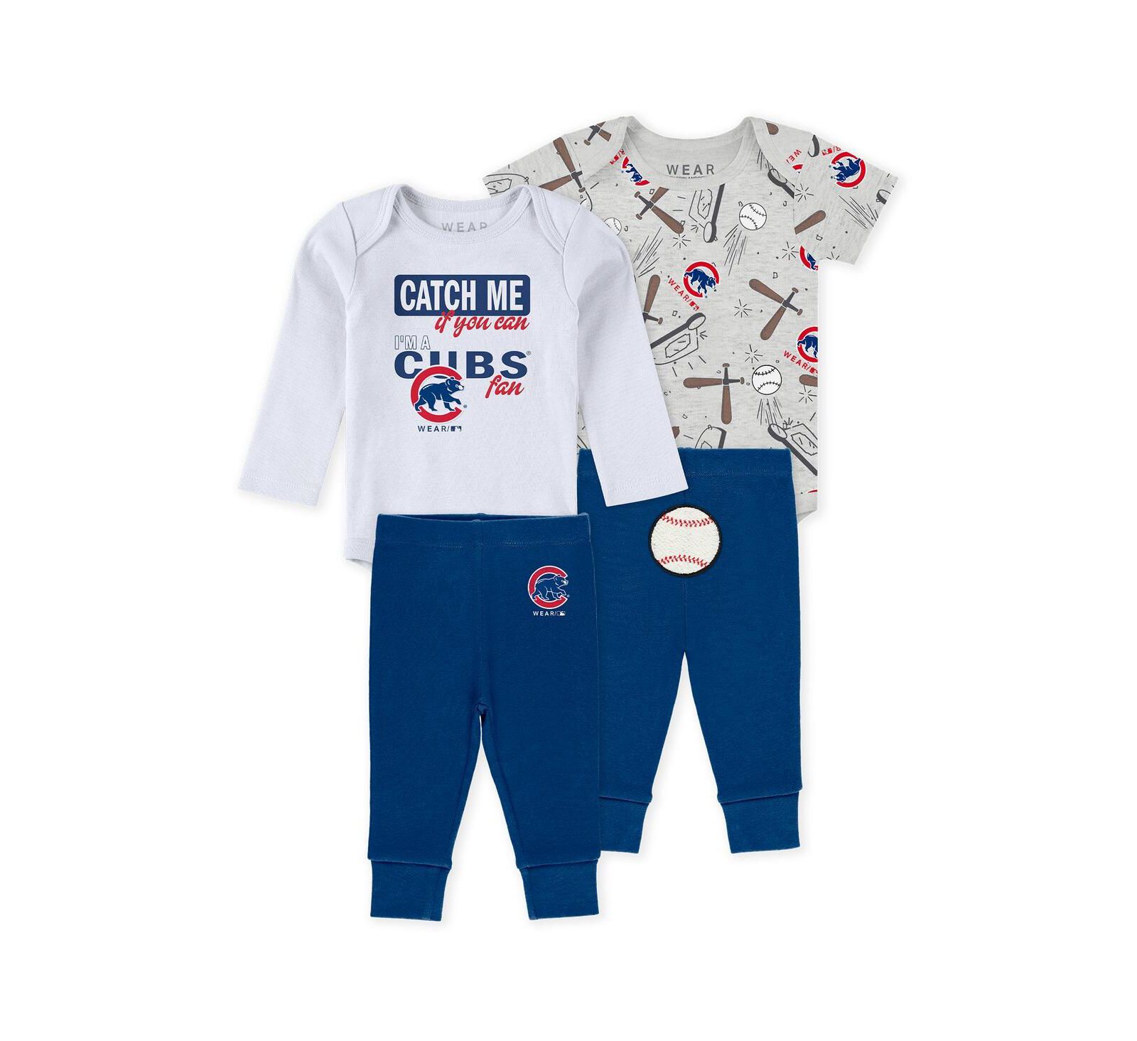 WEAR by Erin Andrews Детский набор из 3-х боди и брюк Chicago Cubs