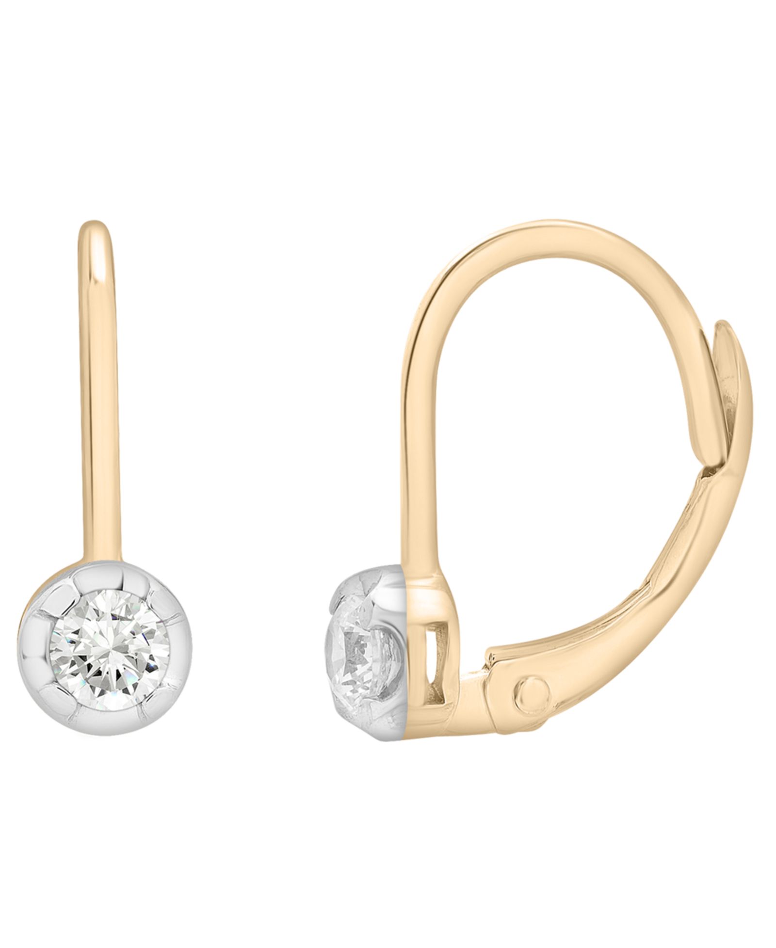 Серьги-подвески Wrapped Diamond в 10K желтом золоте