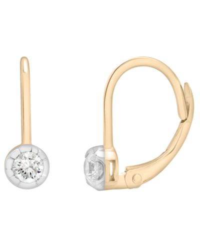 Серьги-подвески Wrapped Diamond в 10K желтом золоте
