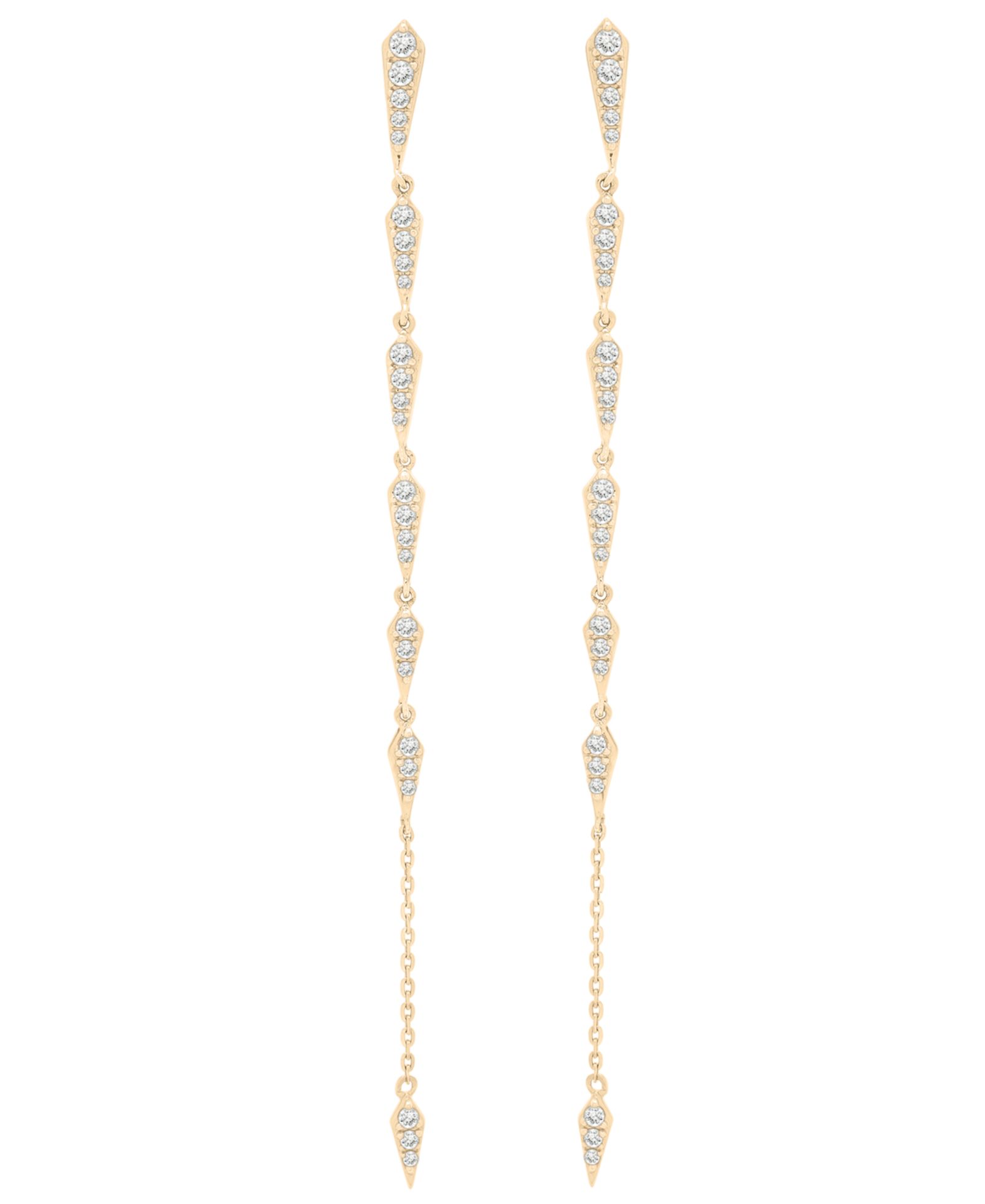 Серьги-капли с бриллиантами Wrapped в 10K Yellow Gold