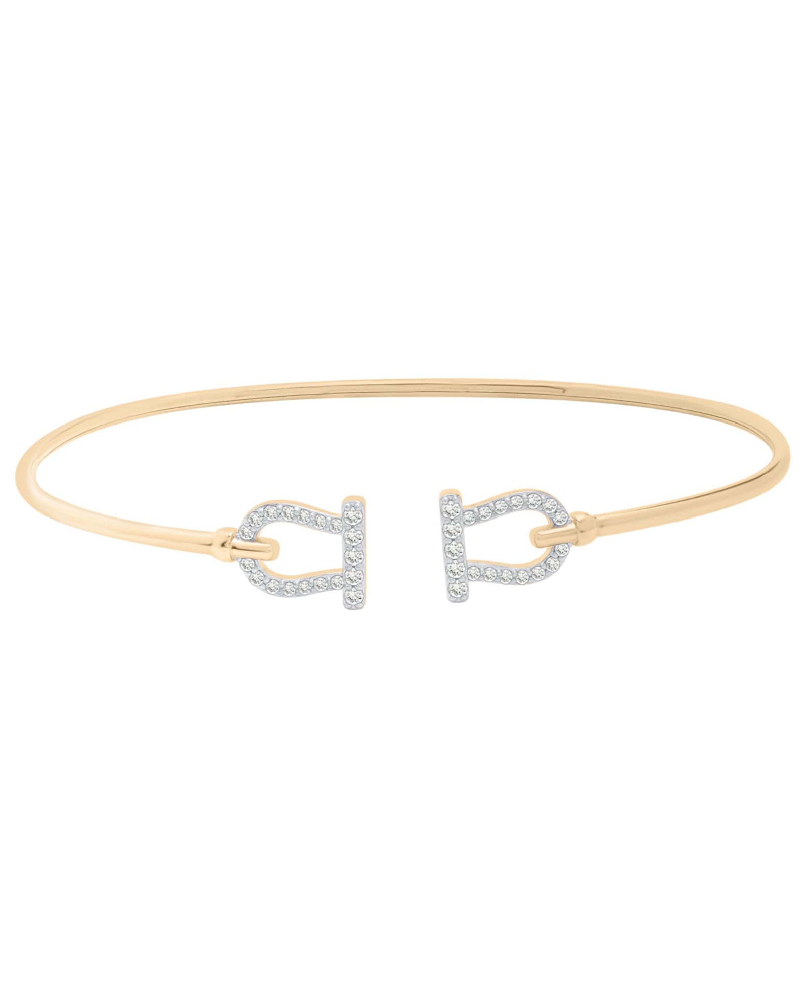 Браслет Wrapped Diamond Double Lock в 10K Yellow Gold