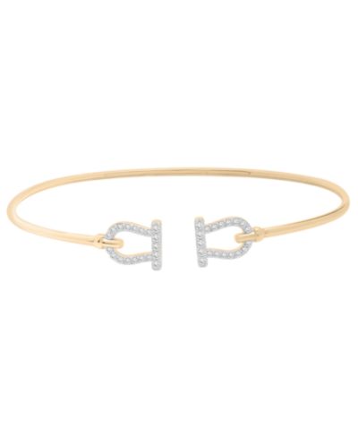 Браслет Wrapped Diamond Double Lock в 10K Yellow Gold