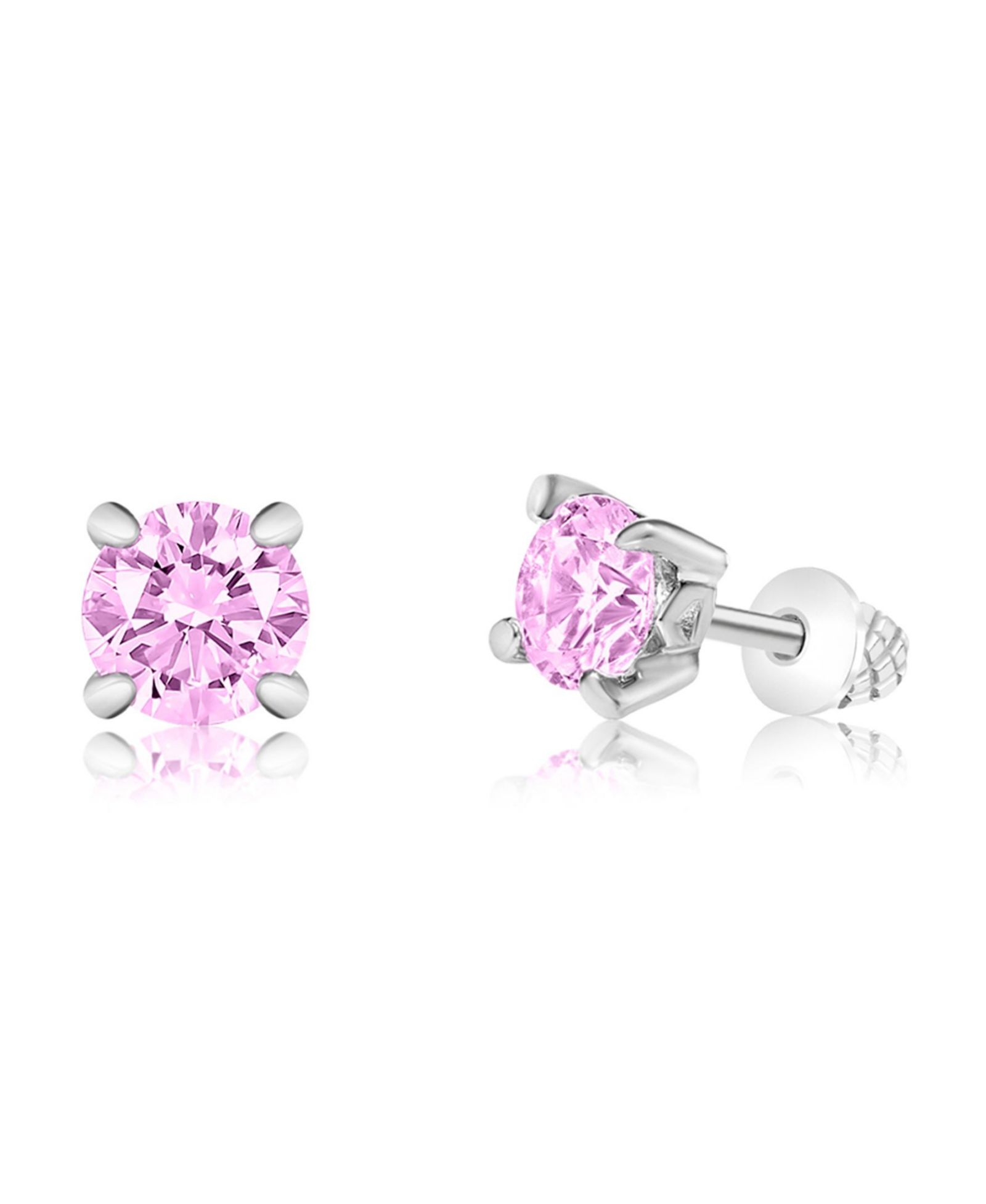 Chanteur/Girl/October Серьга-гвоздик Crystal White Gold Palladium Plating Screwstud