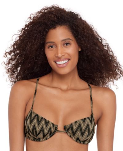 Steve Madden Женский купальный топ X-Back Demi Underwire