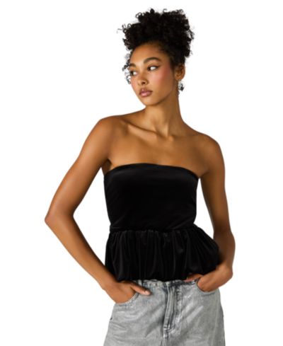 Женский бархатный топ Steve Madden Tessae Bubble Hem Tube