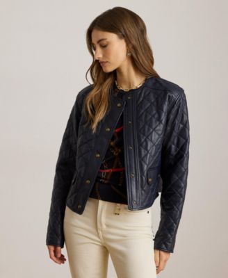 Lauren Ralph Lauren Women's Diamond-Quilted Cropped Jacket