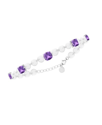 Macy's Amethyst (4-1/2 ct. t.w.) Bracelet in Sterling Silver (Also Available in Sapphire, Citrine, Blue Topaz)