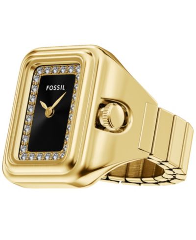 Женские часы Fossil Raquel Watch Ring Two-Hand Gold-Tone Stainless Steel, 14mm