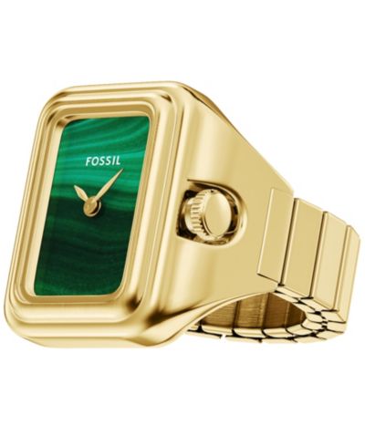 Женские часы Fossil Raquel Watch Ring Two-Hand Gold-Tone Stainless Steel, 14mm