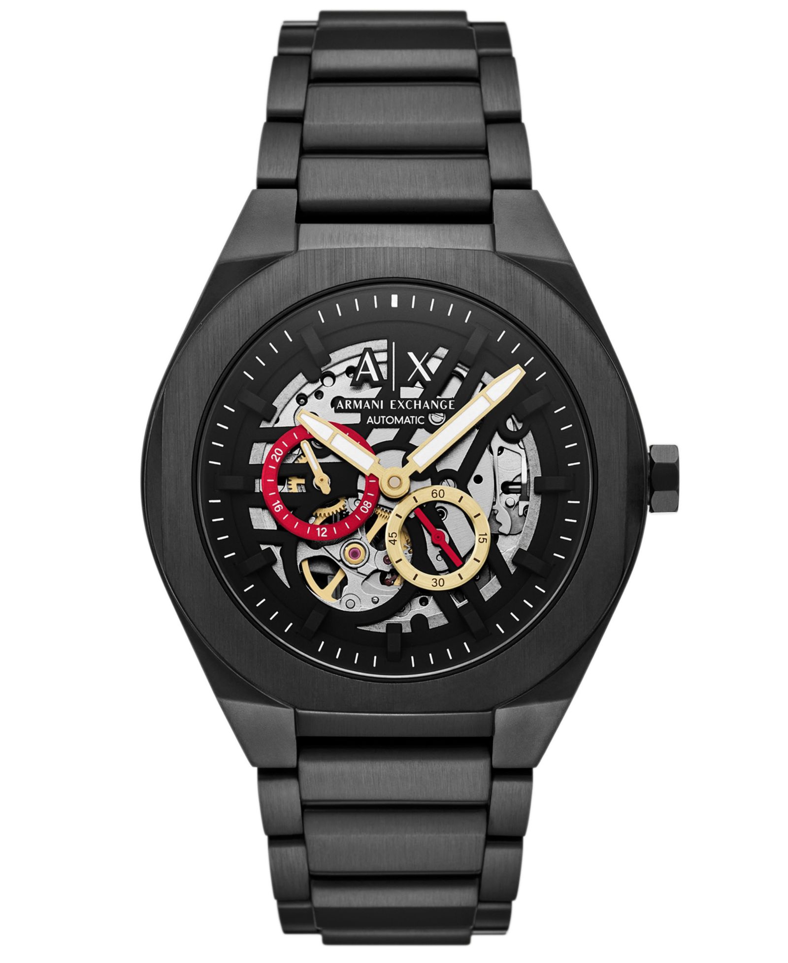 Часы Armani Exchange Men's Sync Automatic Black Stainless Steel, 44mm
