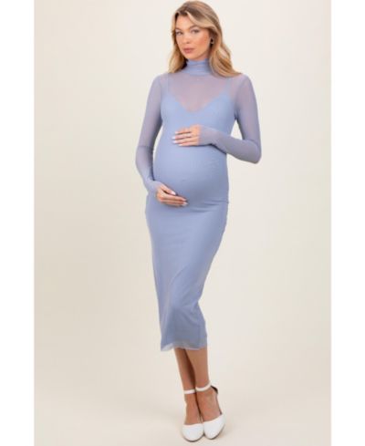 Женское миди-платье Pinkblush Women's Forest Green Mesh Overlay Fitted
