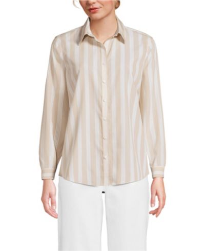 Lands' End Women's No Iron Button Front Shirt