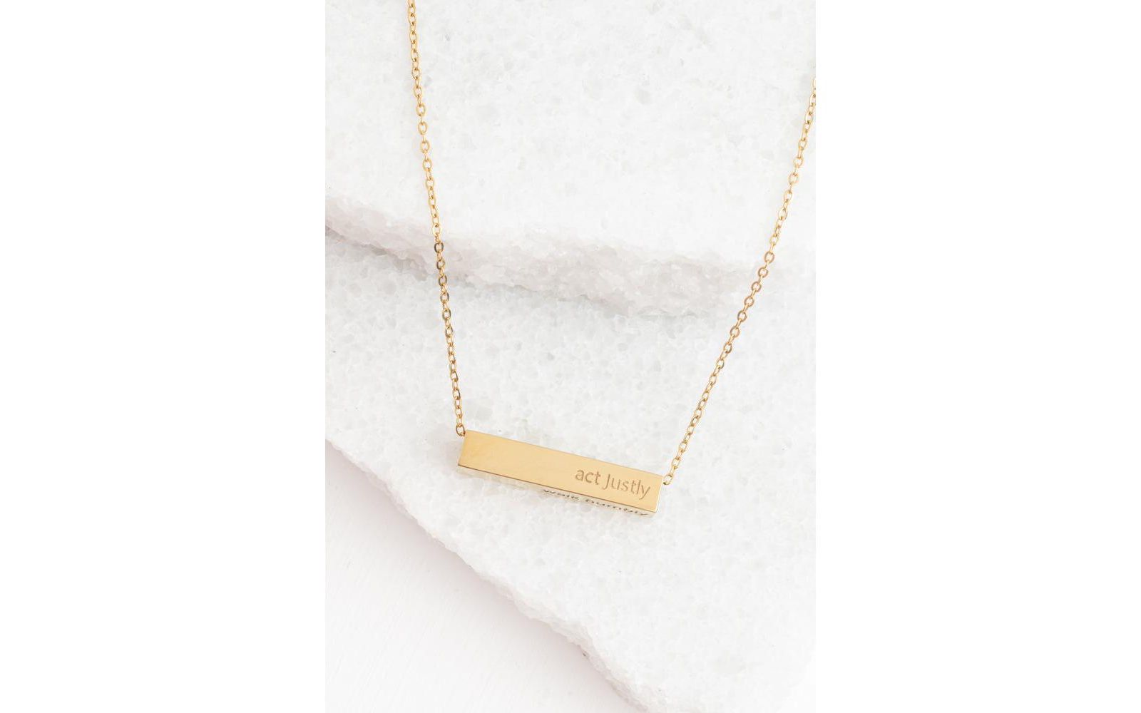 Ожерелье Walk Humbly Bar Necklace