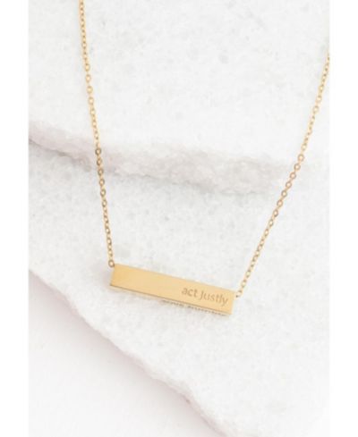 Walk Humbly Bar Necklace
