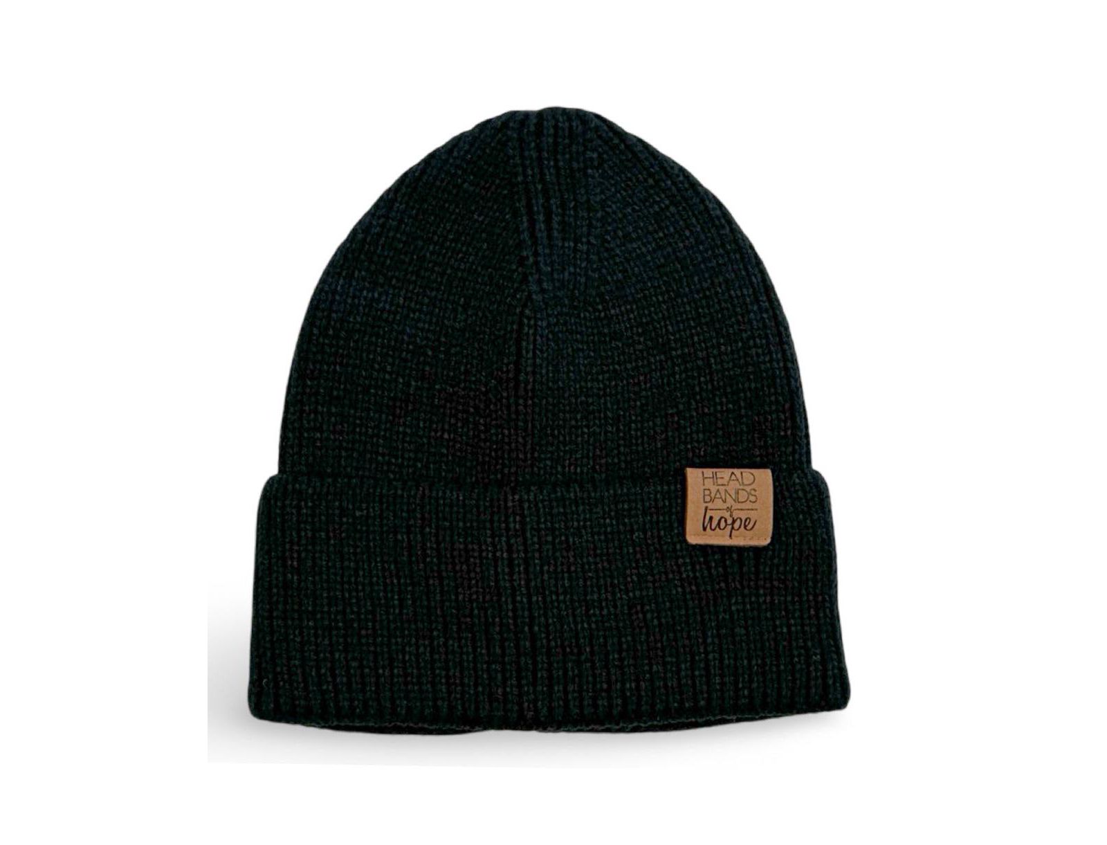 Unisex Ribbed Beanie - Black