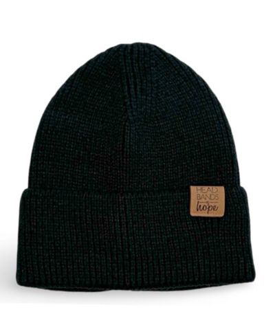 Unisex Ribbed Beanie - Black