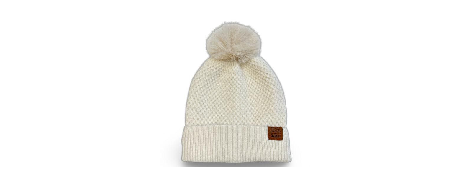 Women's Pom Pom Beanie - Tan