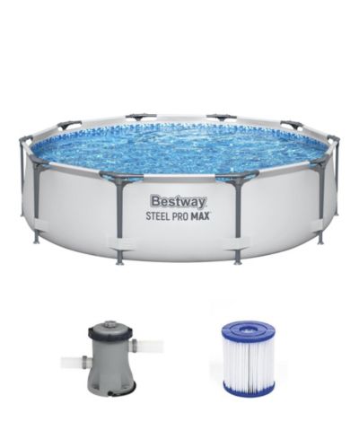 Надувной уличный бассейн Bestway Steel Pro MAX 10'x30" с насосом