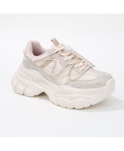 Berness Rosa Rhinestone Mesh Sneakers