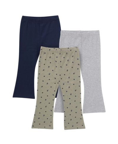 Gerber Детские 3-Pack Textured Flare Leggings