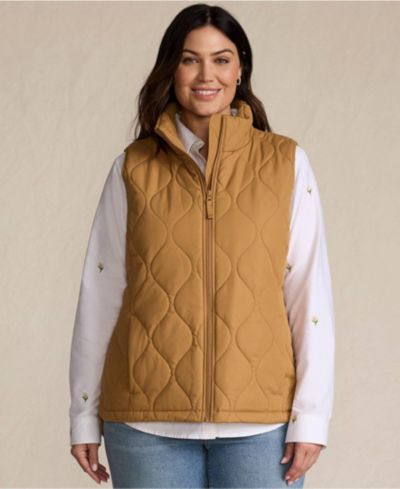 Жилет Lands' End Plus Size FeatherFree Quilted Insulated