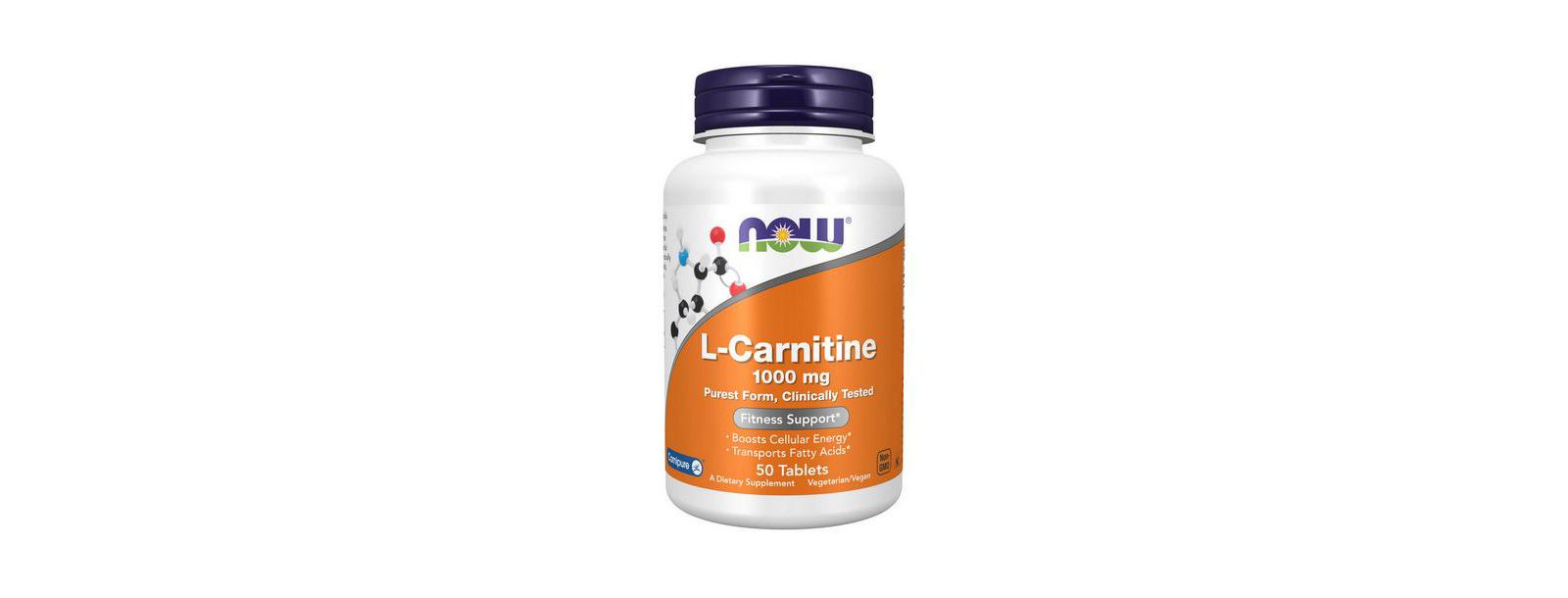 L-Carnitine NOW Foods, 1000 mg, 50 Tabs