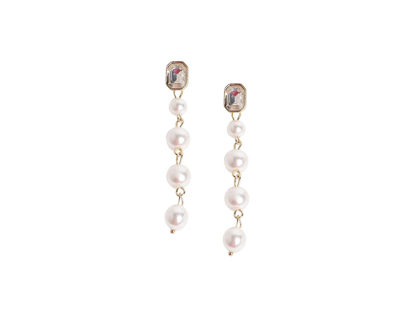 SOHI Women's Pearl Strand Drop Earrings