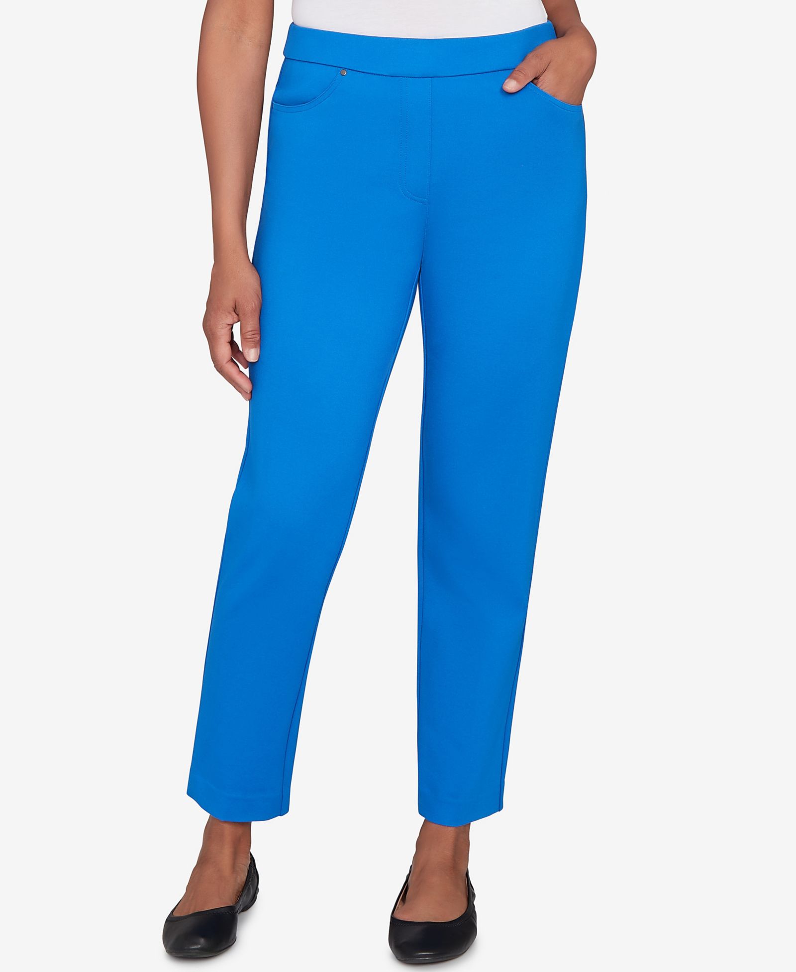 Alfred Dunner Petite Barcelona Stretch Ponte Knit Short Length Pants