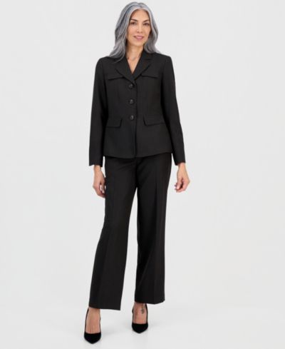 Женский брючный костюм Le Suit Notch-Lapel Button-Front, Regular & Petites