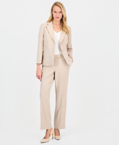 Le Suit Women's Notch-Lapel Mid-Rise 2 Piece Pantsuit