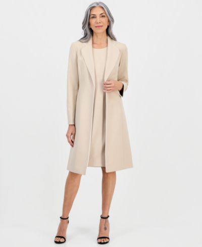Женский костюм Le Suit Topper Jacket & Round-Neck Sheath 2 Piece, Regular & Petites