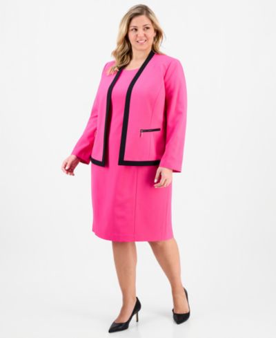 Костюм Le Suit Plus Size: жакет и платье из ткани Ponte