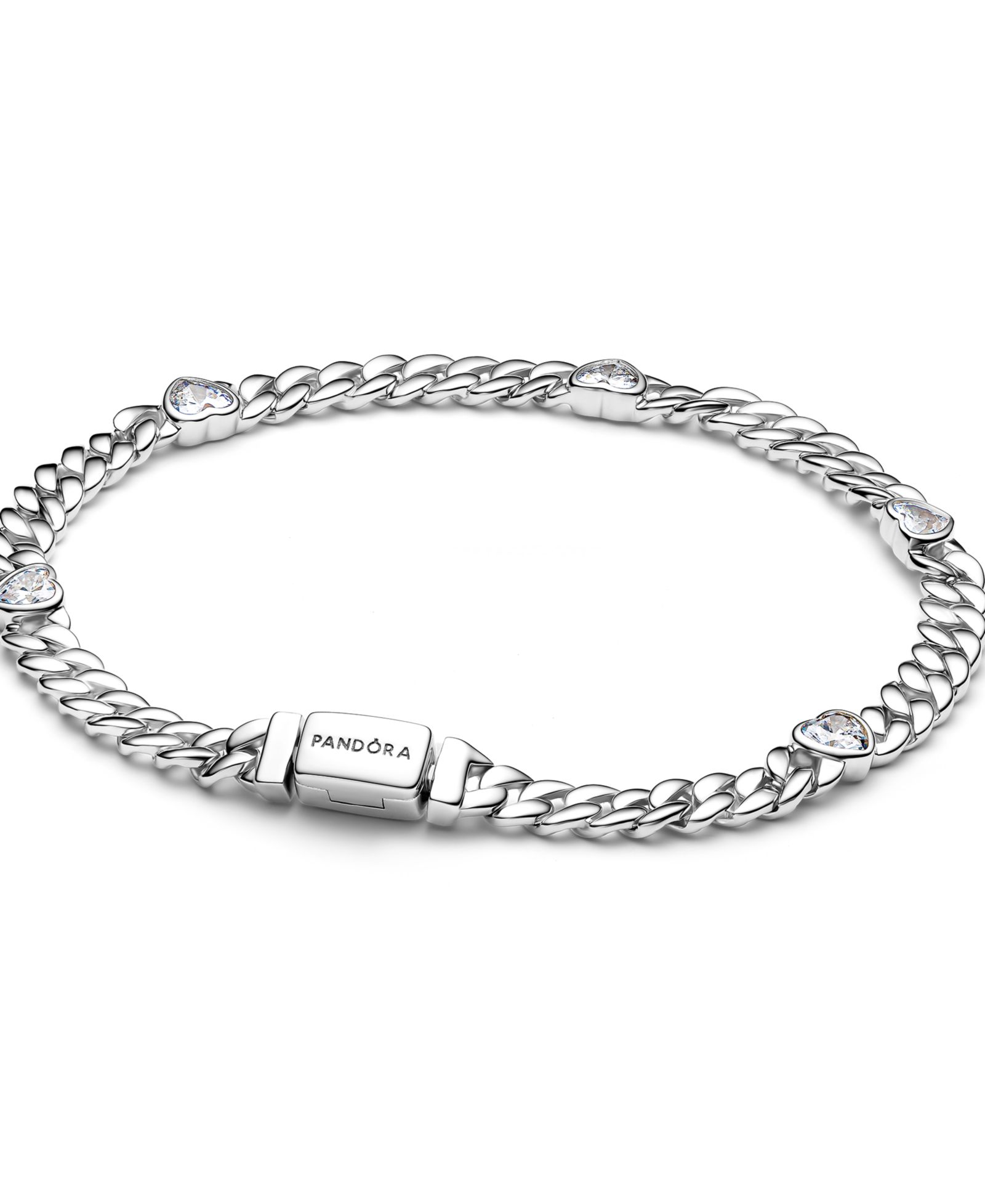Браслет Pandora Heart Cuban Chain