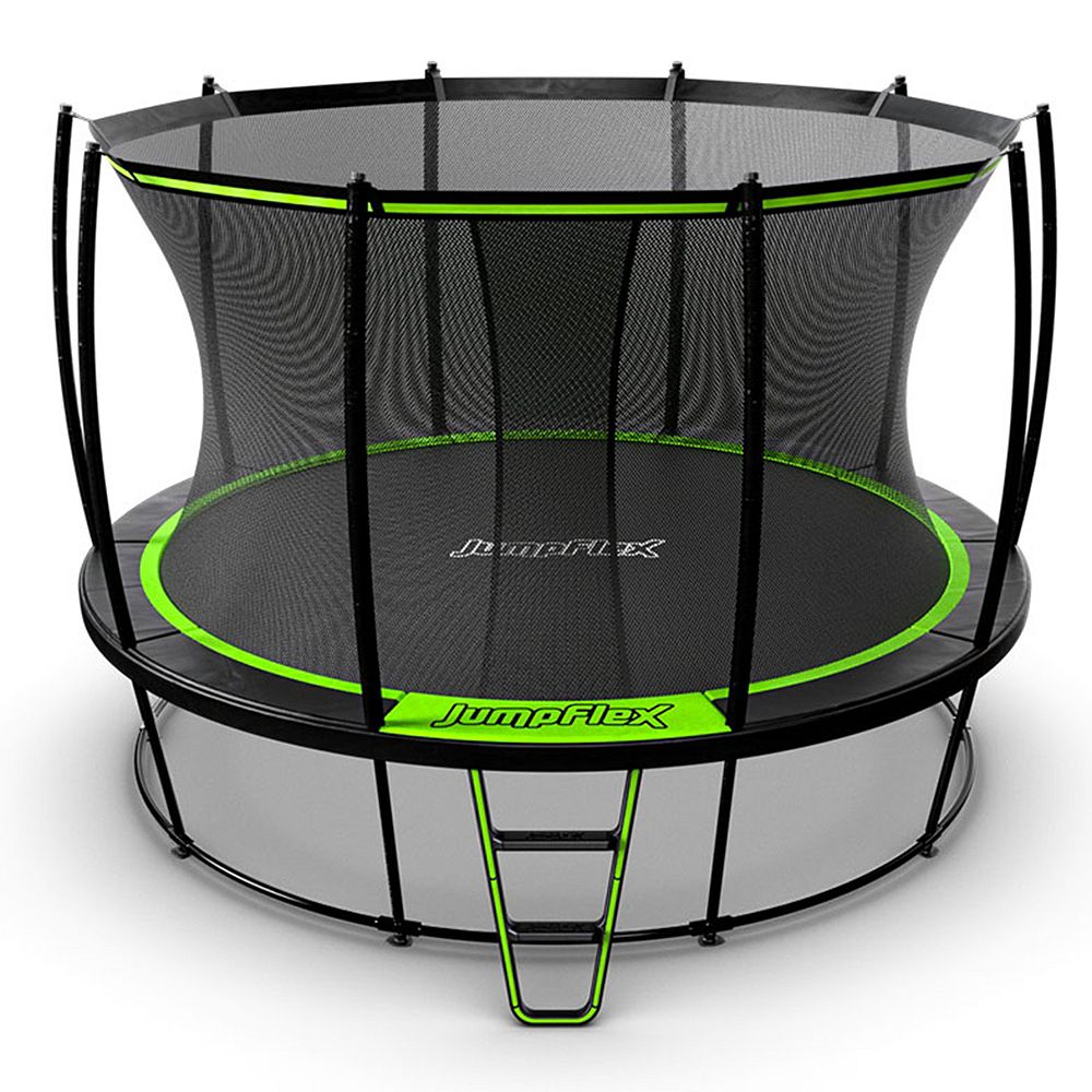JumpFlex HERO 12' батут для детей на улицу с сеткой и лестницей