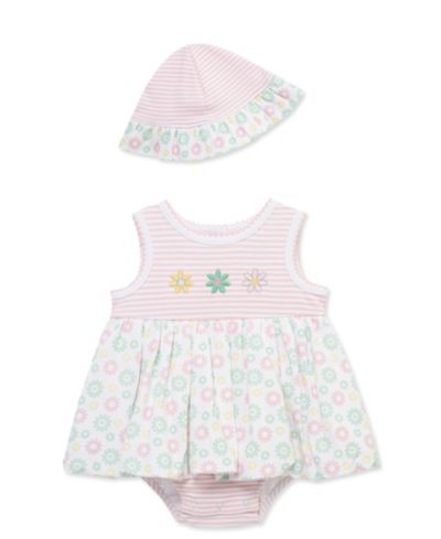 Комплект из 2 предметов Little Me Baby Girls' Daisy Fun: топ и шляпа