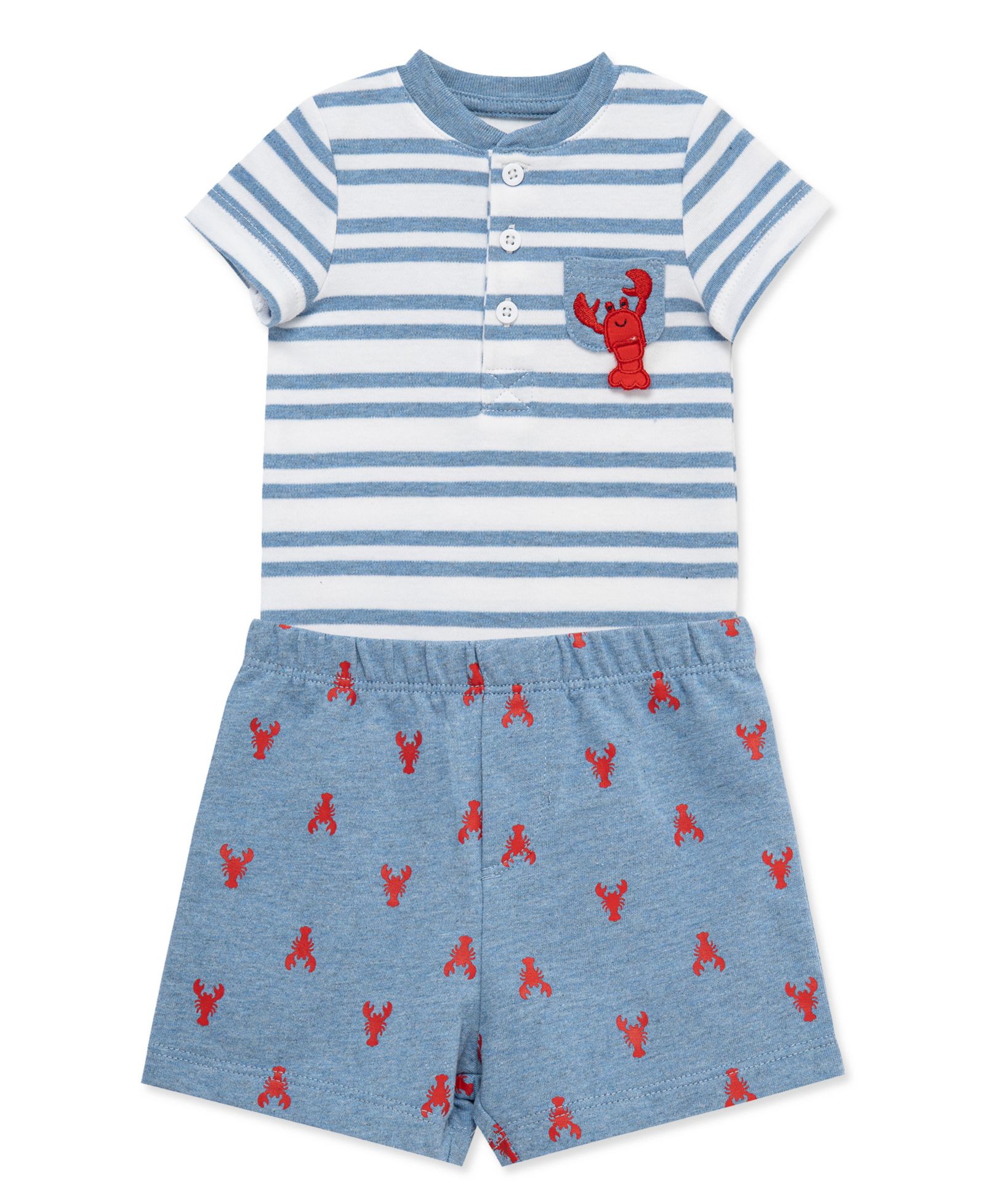 Little Me Детский набор из боди и шорт в полоску, 2-Piece Set