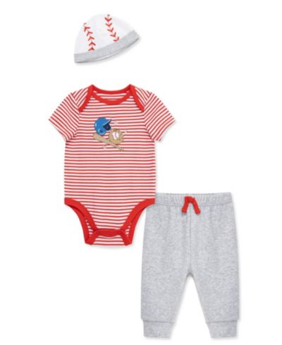 Детский комплект для новорожденных Little Me: боди, брюки и шапка, 3-Piece Set