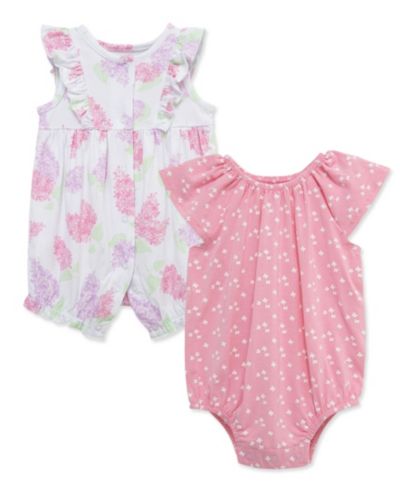 Детский комбинезон Little Me Baby Girls' Dainty Lilac Print, 2-Piece Set
