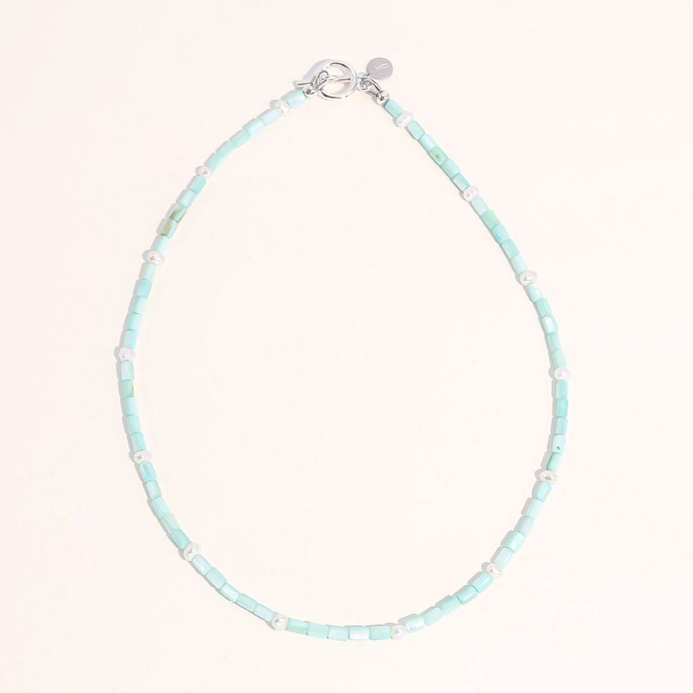 Gold Plated & Freshwater Pearls Limited Lusia Necklace - Green
