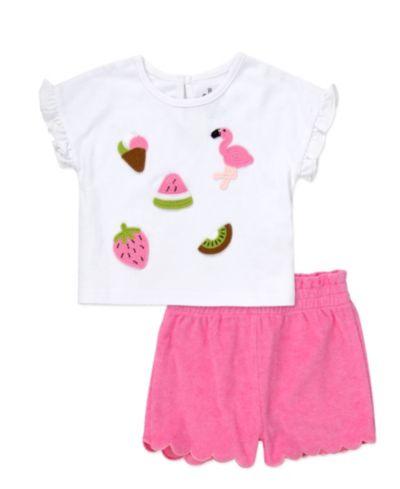 Baby Essentials Комплект из 2 предметов: трикотажная футболка с коротким рукавом и шорты для девочек