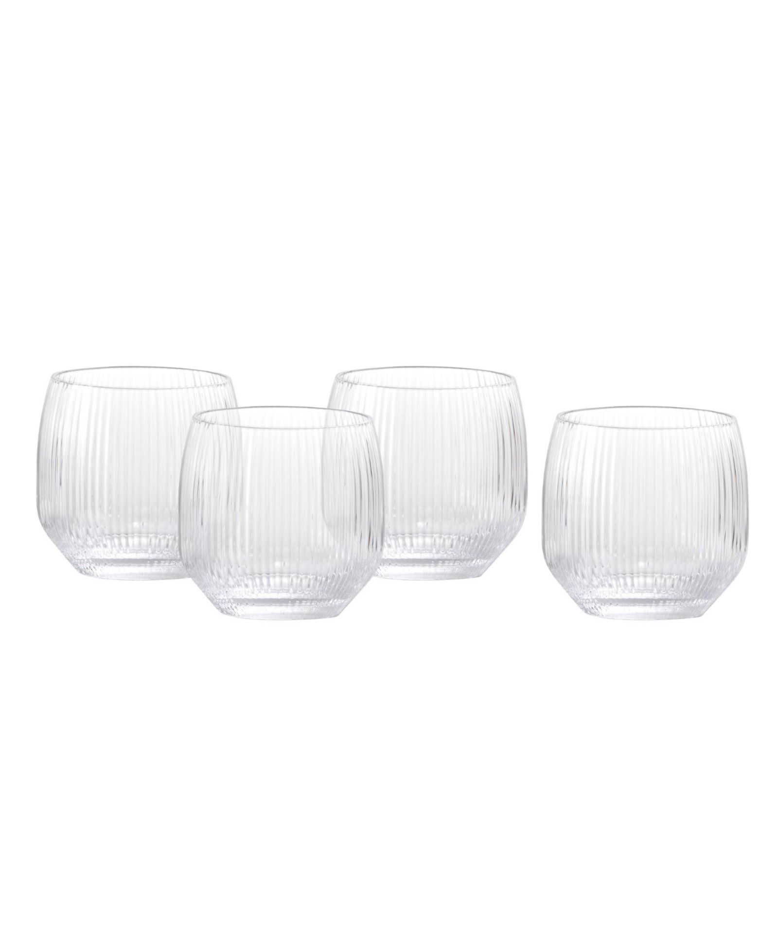 Fortessa Estiva Textured Double Old-Fashioned Glasses, Set of 4